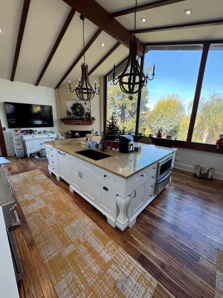 Kitchen Renovation with Painted Cabinets and Backsplash