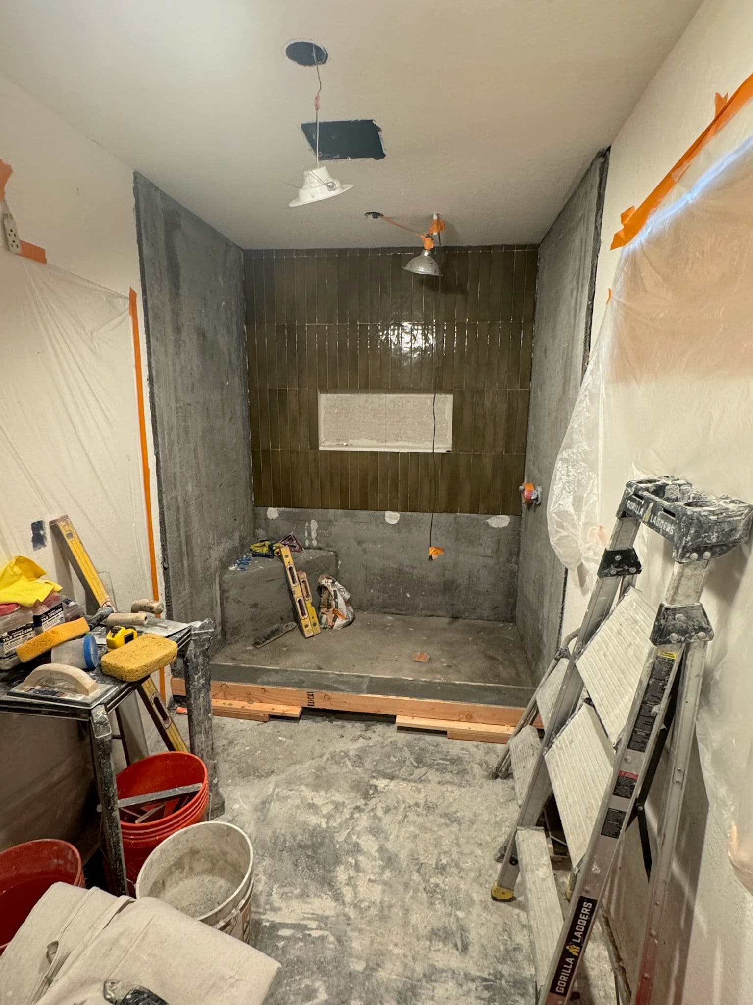 Bathroom Transformation with Green Tile Installation