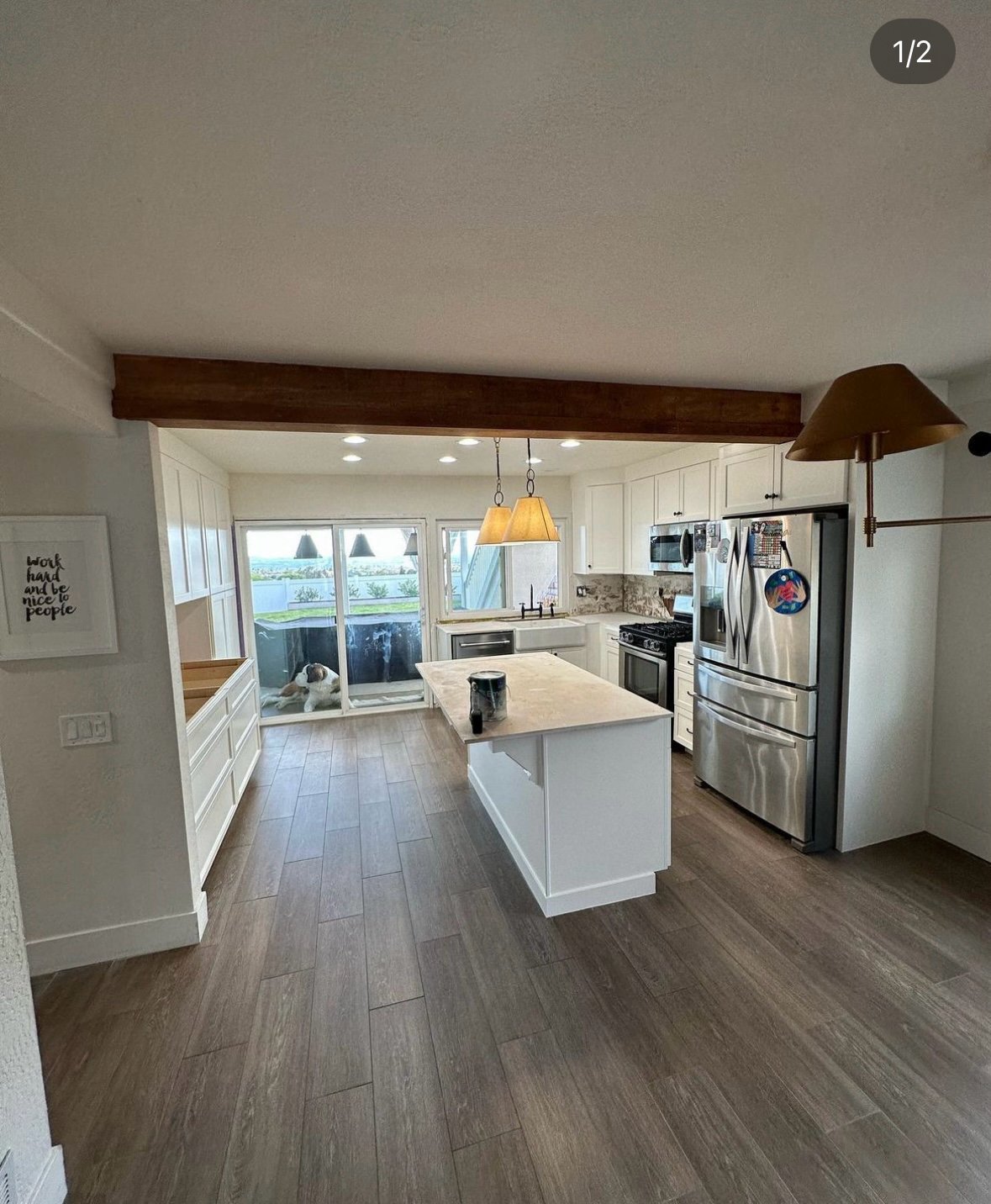 Kitchen cabinets sanded and prepped for refinishing, Orange County (4 of 6)